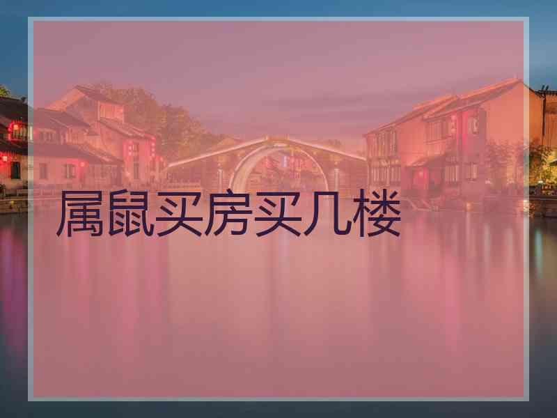 属鼠买房买几楼