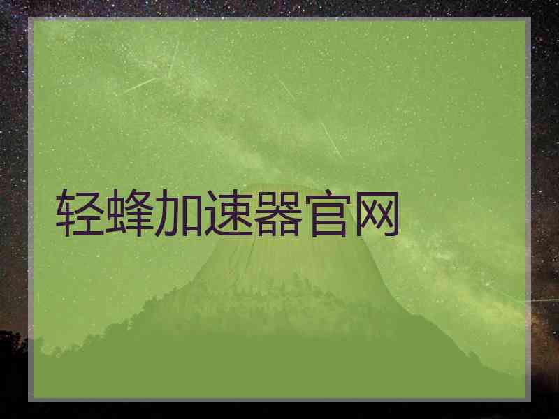 轻蜂加速器官网