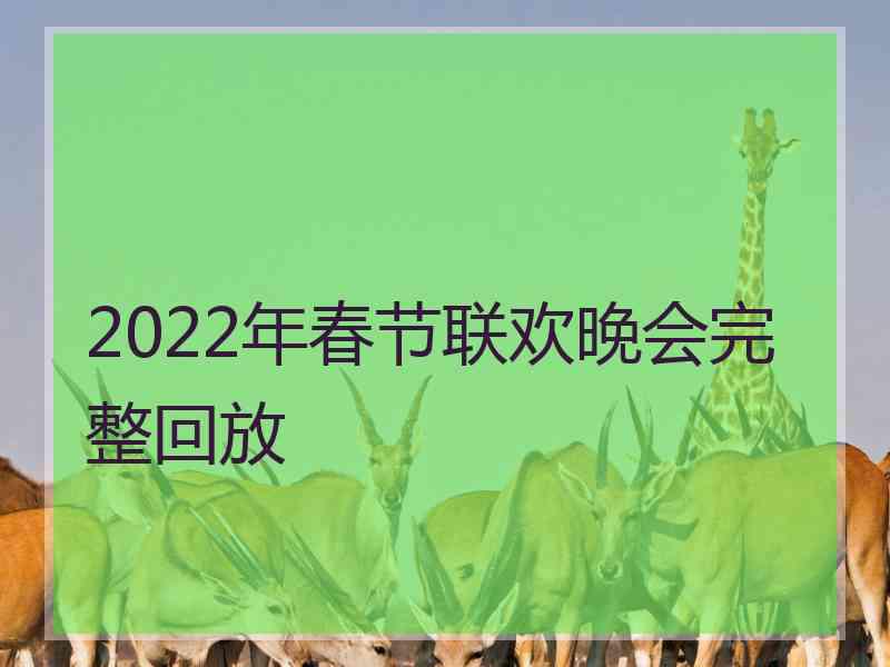 2022年春节联欢晚会完整回放