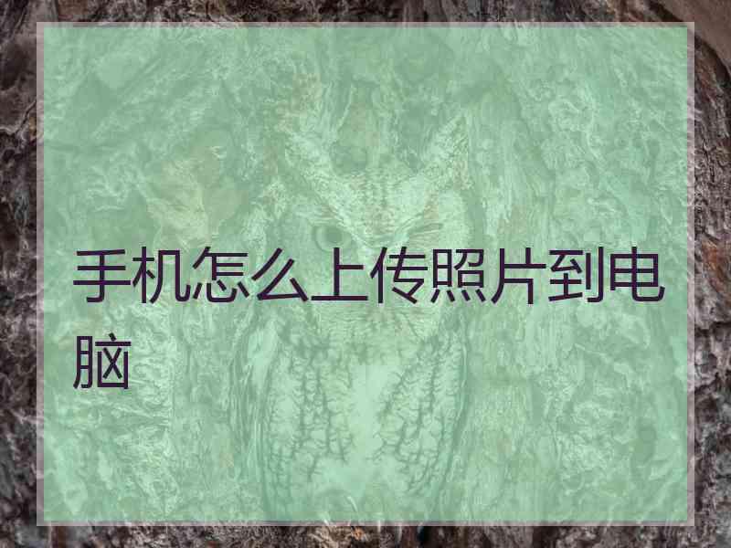 手机怎么上传照片到电脑