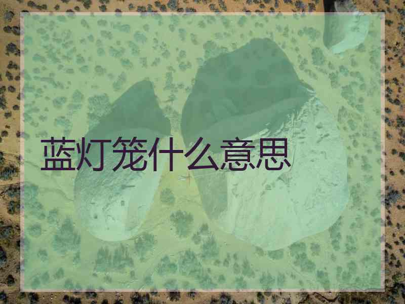 蓝灯笼什么意思