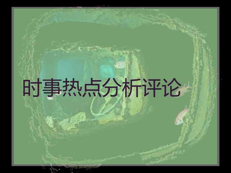 时事热点分析评论