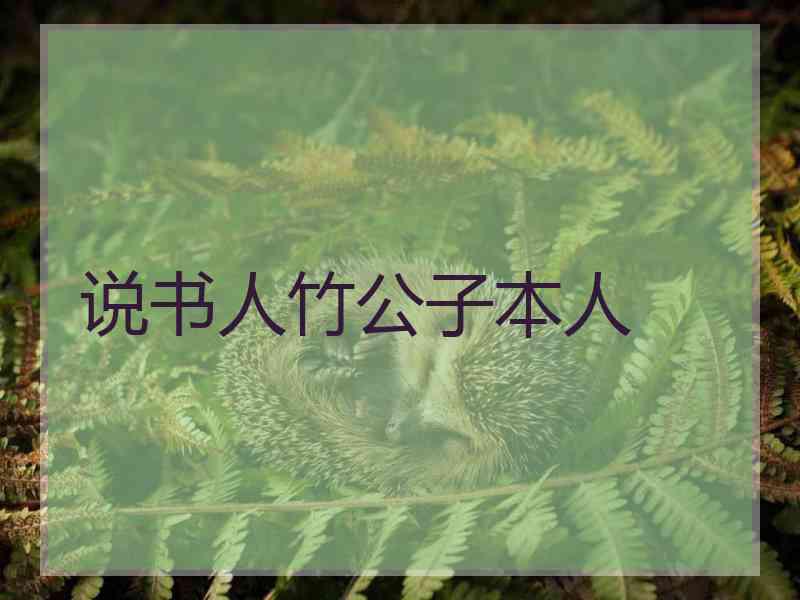 说书人竹公子本人