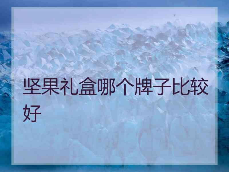 坚果礼盒哪个牌子比较好
