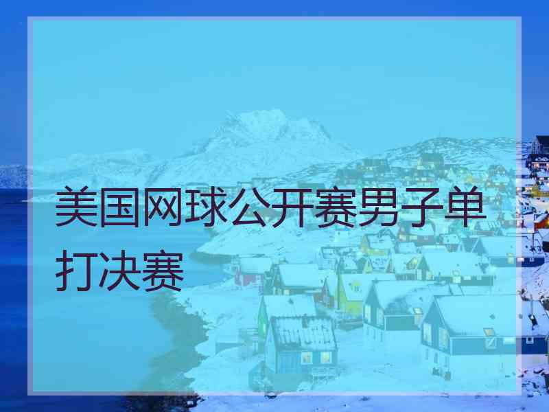 美国网球公开赛男子单打决赛
