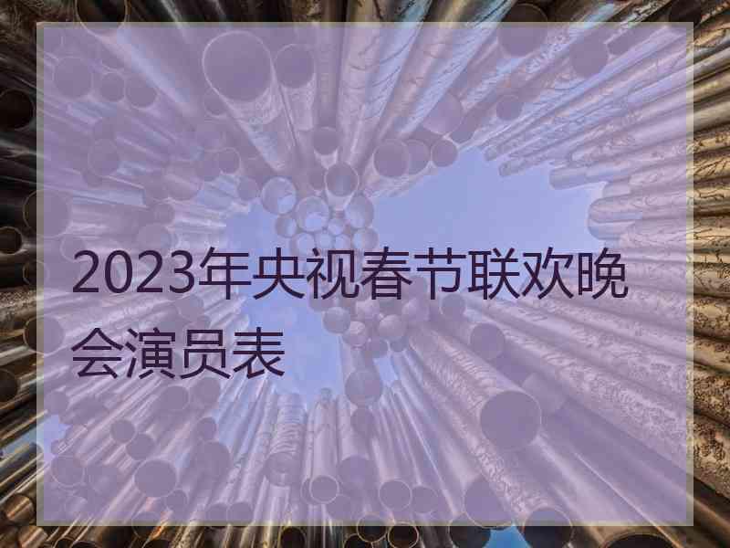 2023年央视春节联欢晚会演员表