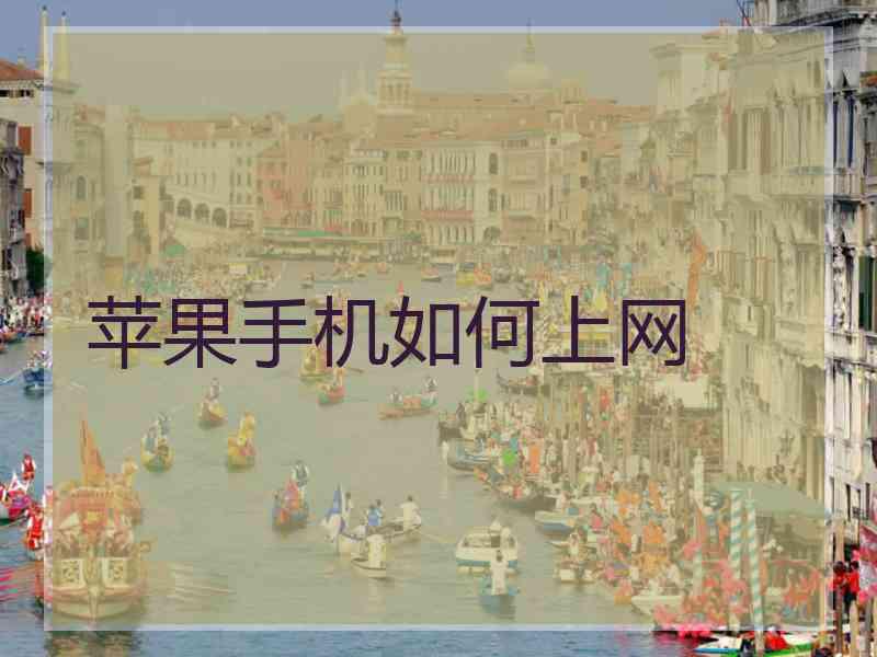 苹果手机如何上网