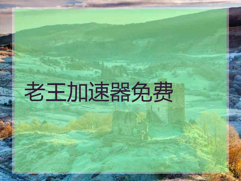 老王加速器免费