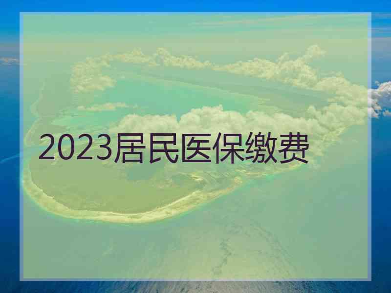 2023居民医保缴费
