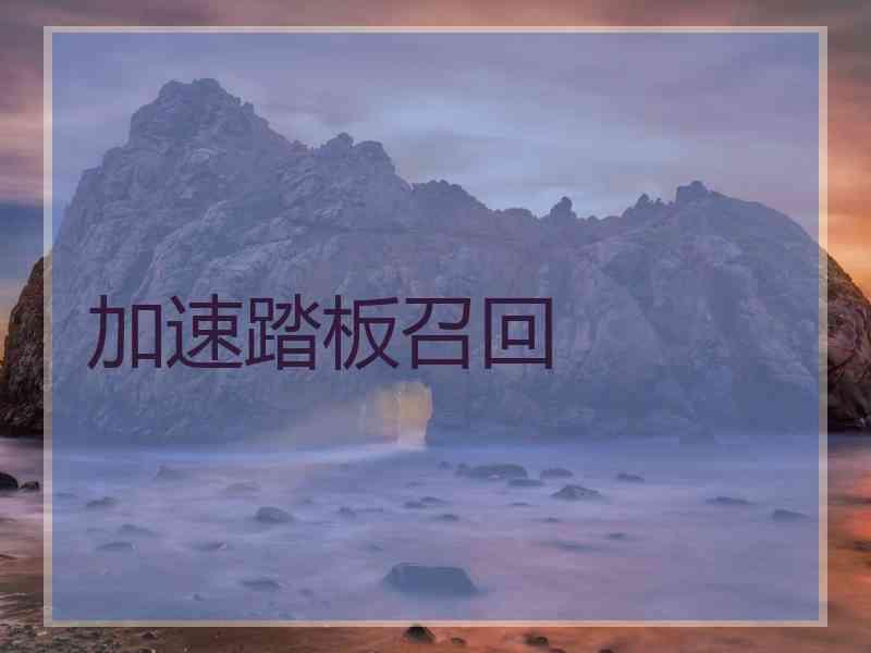 加速踏板召回