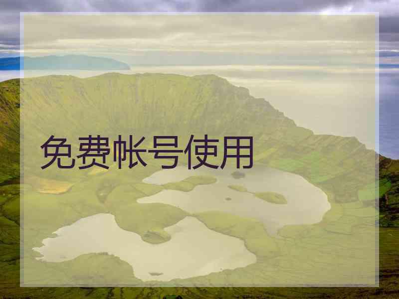 免费帐号使用