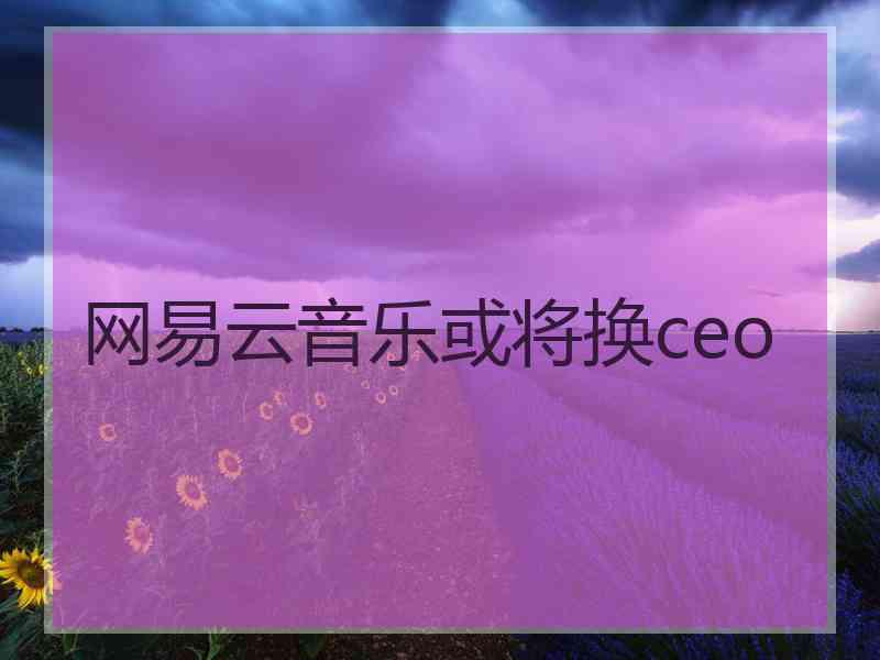 网易云音乐或将换ceo