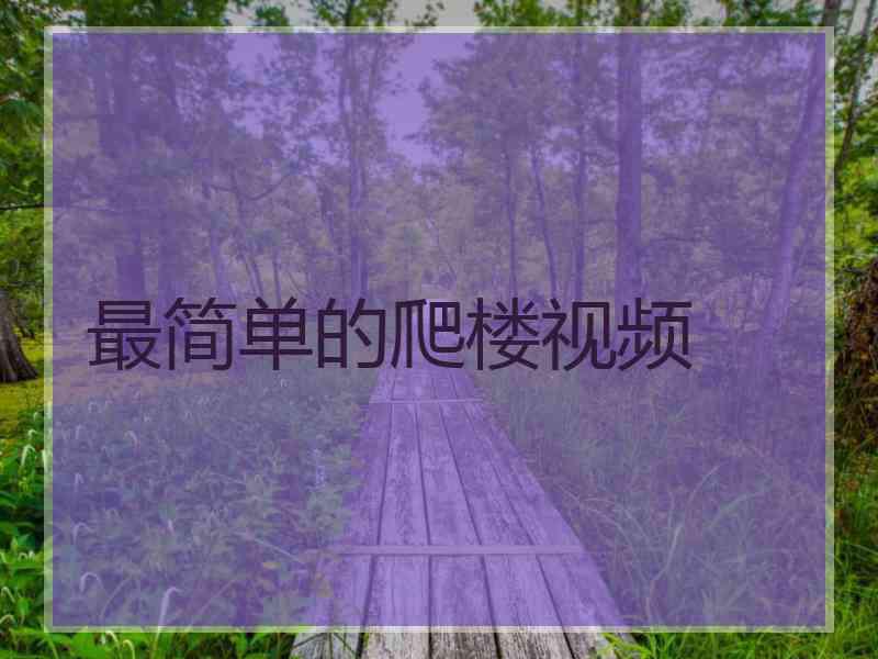 最简单的爬楼视频