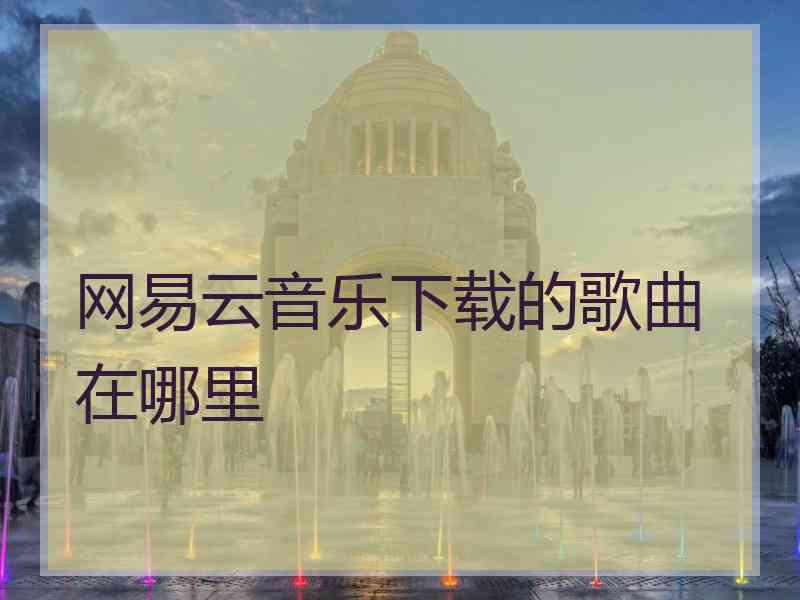 网易云音乐下载的歌曲在哪里