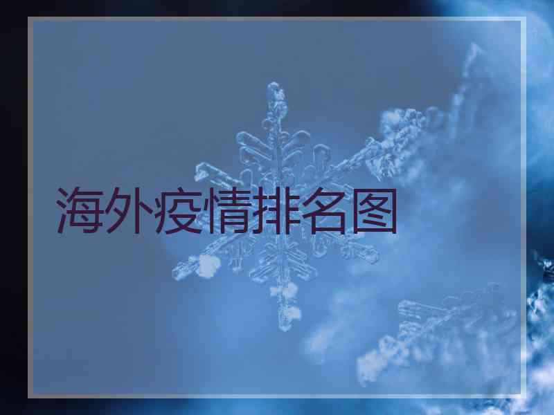 海外疫情排名图