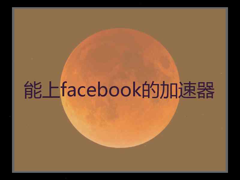 能上facebook的加速器