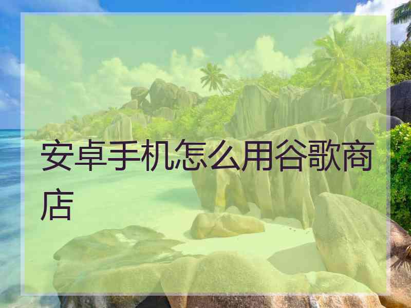 安卓手机怎么用谷歌商店