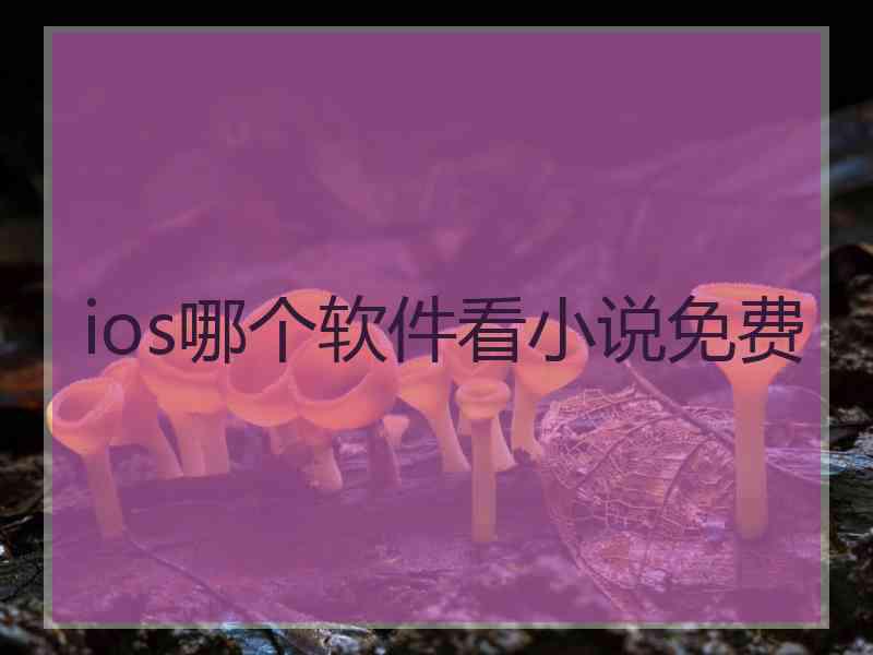 ios哪个软件看小说免费