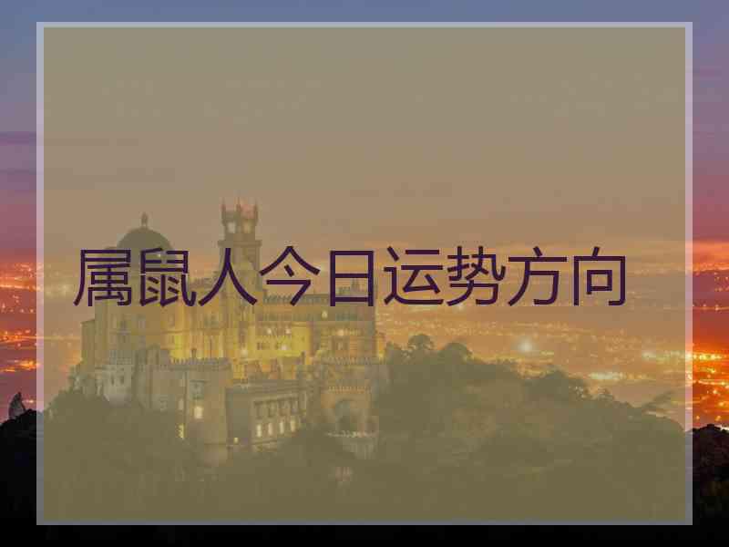 属鼠人今日运势方向