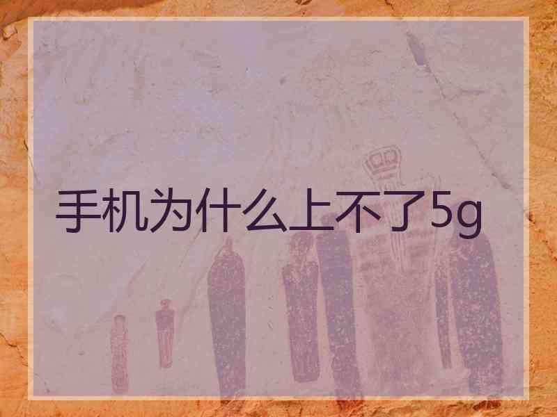 手机为什么上不了5g