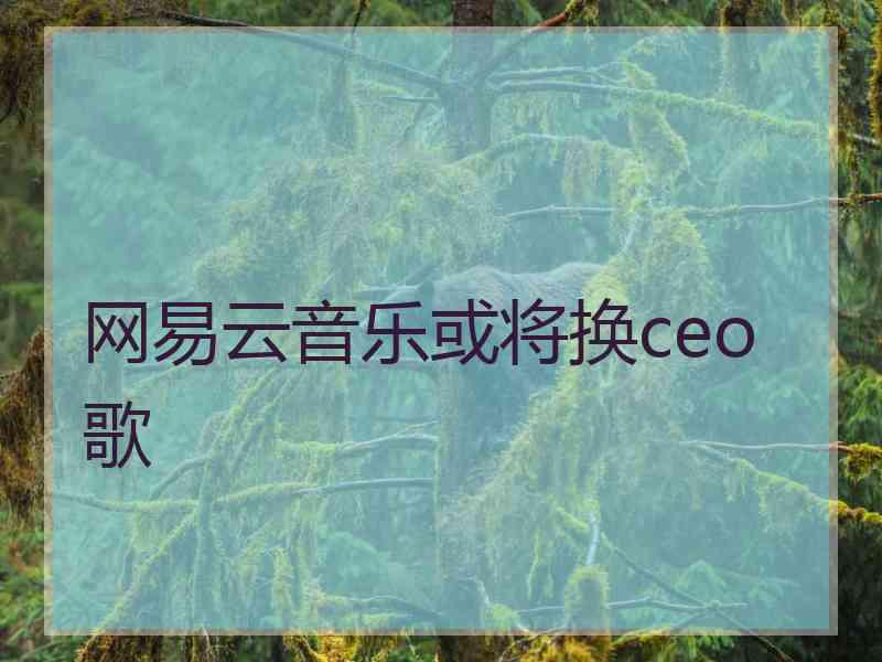 网易云音乐或将换ceo 歌