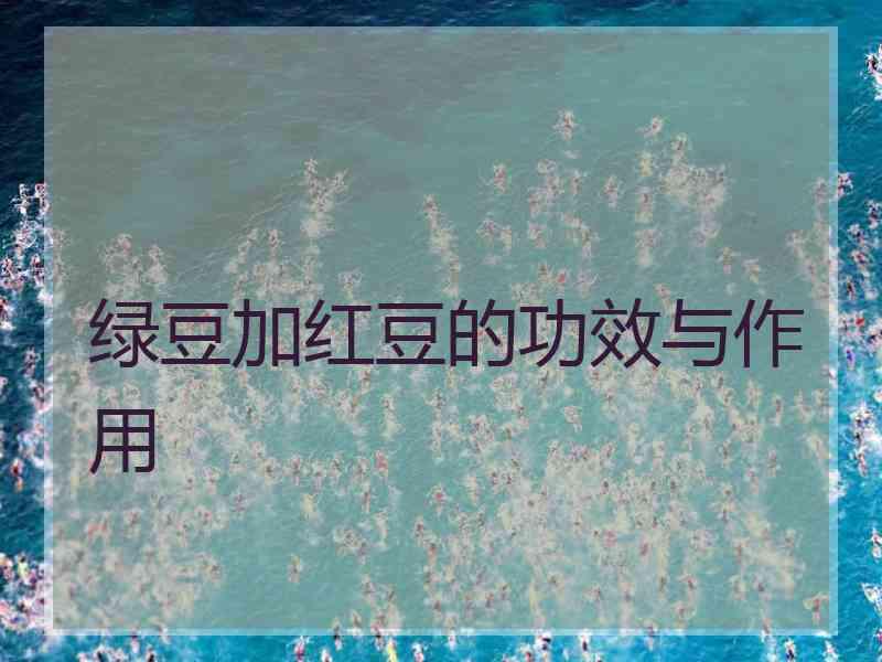 绿豆加红豆的功效与作用
